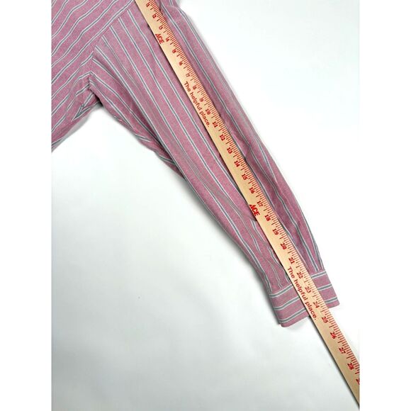 Vintage Ralph Lauren Men’s Classic Fit Button Up Shirt | Pink Blue Stripe Size M - Picture 7 of 9